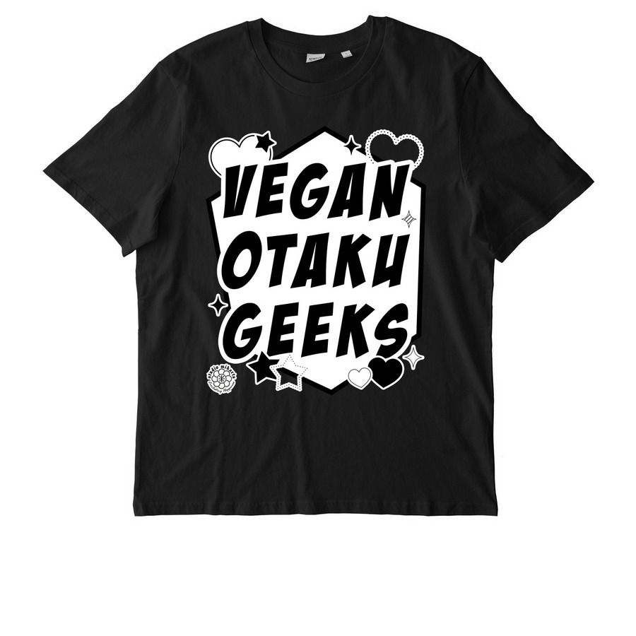 Vegan Otaku Geeks - Unisex Tee, a Black Stanley/Stella Unisex Creator 2.0 Tee