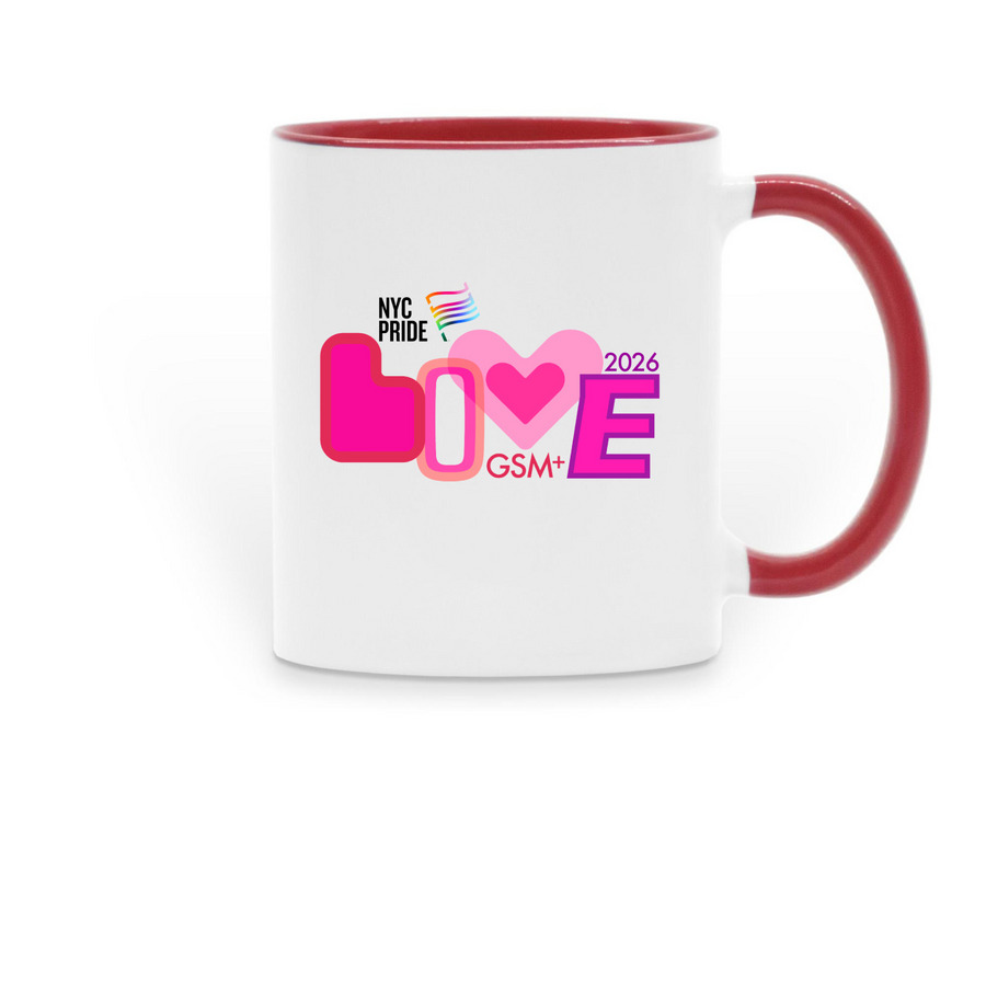The Love Mug, a Red Two-Tone Ceramic Mug