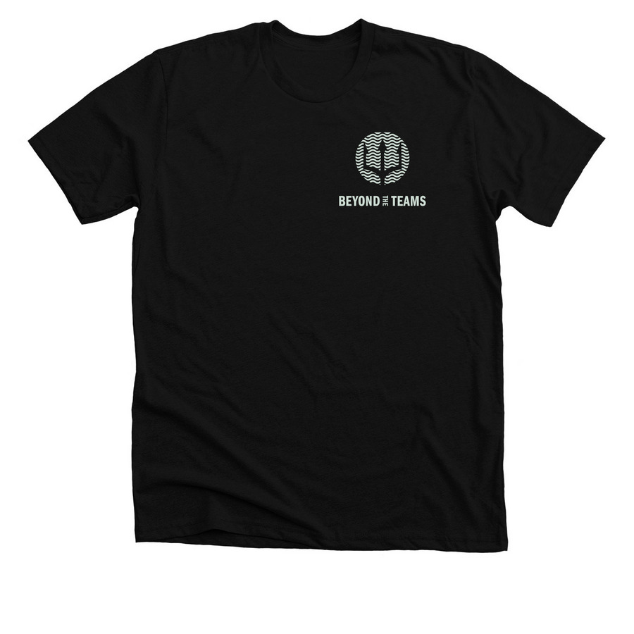 BTT Silver logo, a Solid Black Blend Premium Unisex Tee