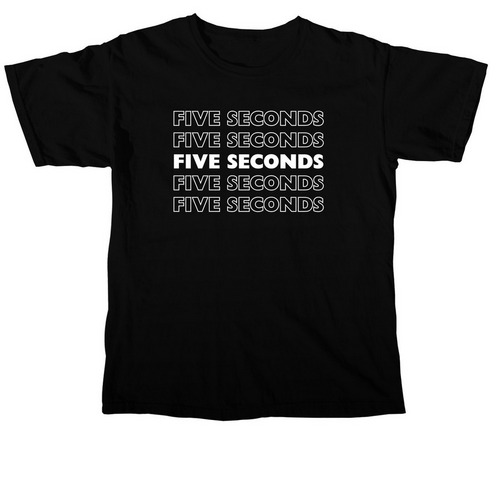 Roller Derby: Five Seconds, a Black Comfort Colors Unisex Tee