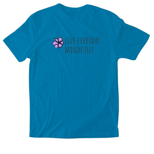 Live Everyday Mindfully&nbsp;, a Sapphire Softstyle Cotton Tee