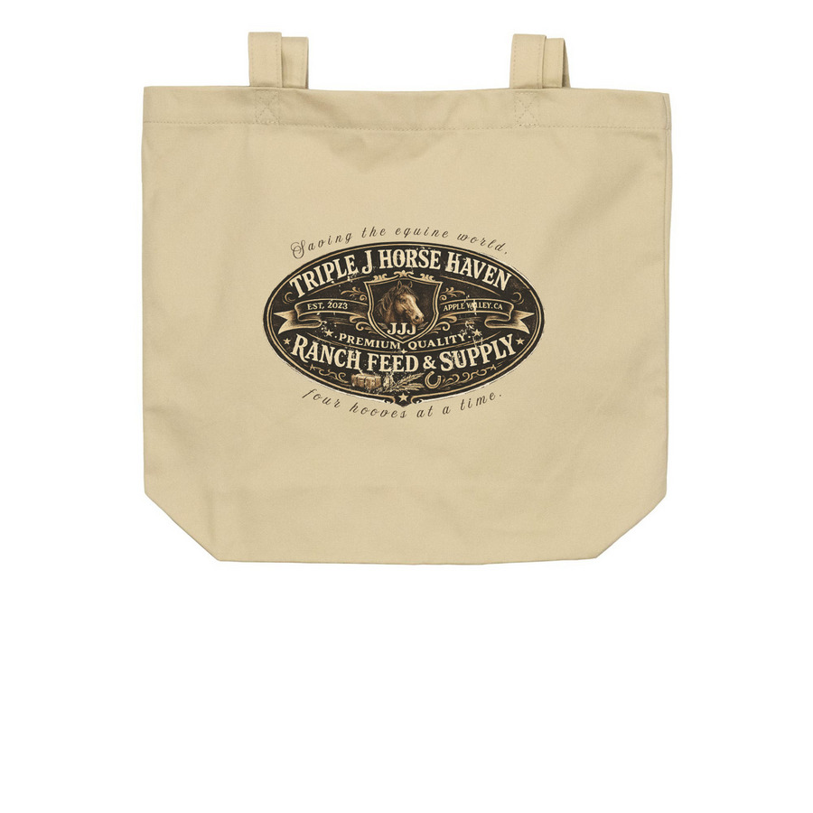 JJJ Feed bag, a Oyster Organic Cotton Tote Bag
