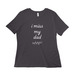 I Miss My Dad, a Dark Grey Women?s Relaxed Cotton Tee