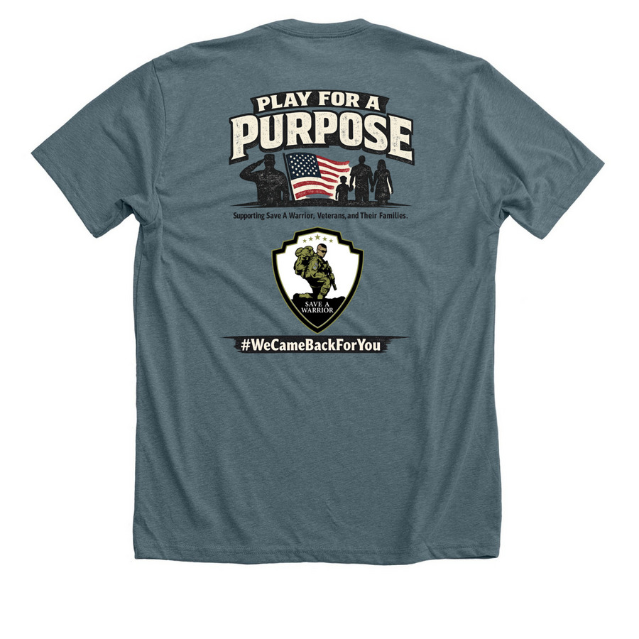 Millersville VFW 7294 3rd Annual Bingo, a Heather Slate Premium Unisex Tee (back-view)