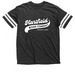 Hartfield Home Team, white logo, a Vintage Smoke / White Football Jersey Tee