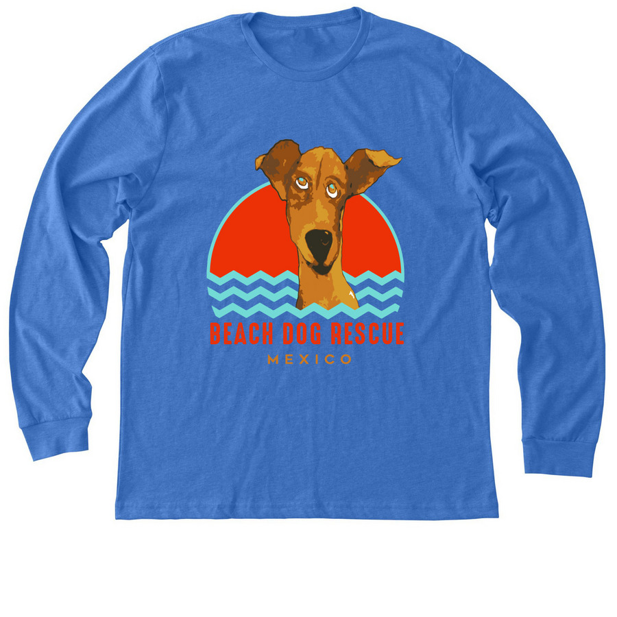 BDR Red Logo Long Sleeve Tees, a Heather True Royal Premium Long Sleeve Tee