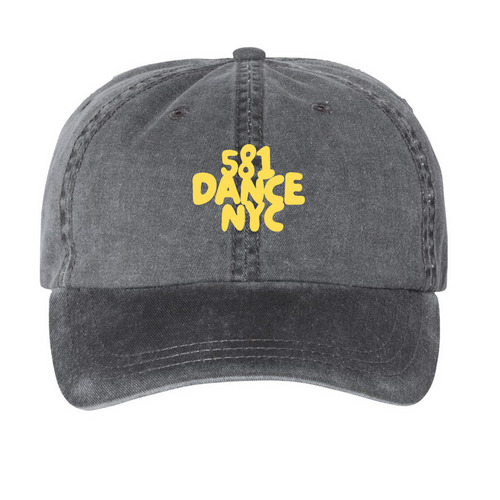 Hats, a Black Printed Pigment Dye Baseball Cap