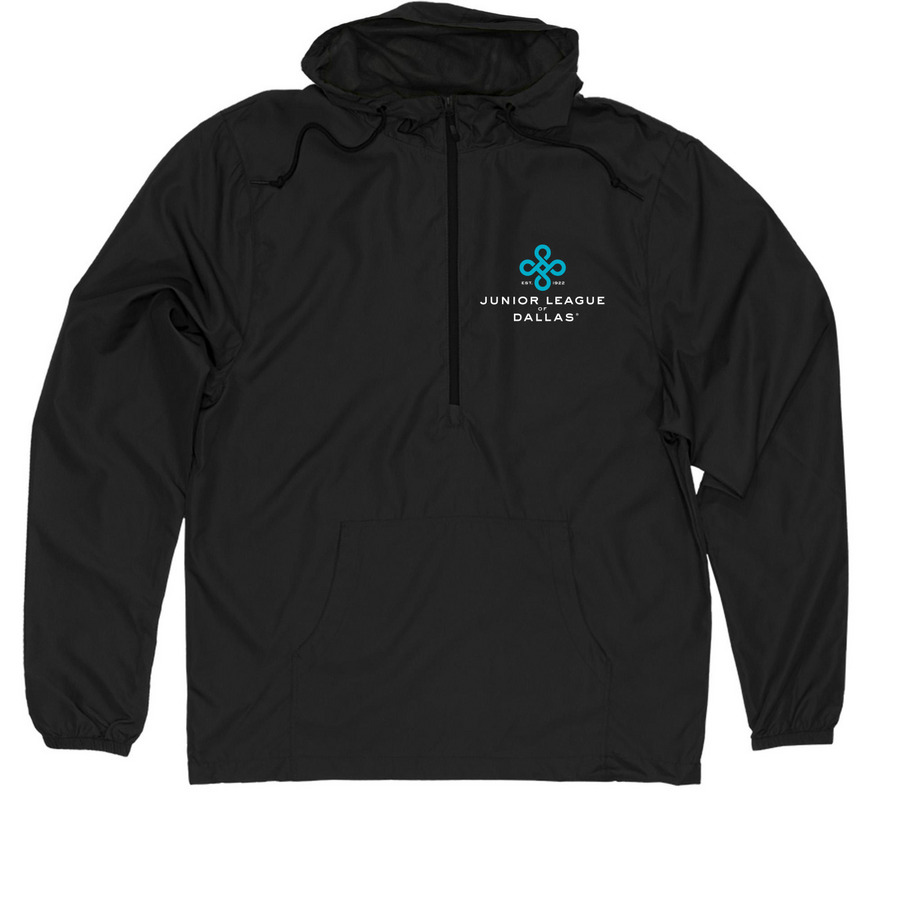 JLD Windbreaker, a Black Quarter-Zip Windbreaker