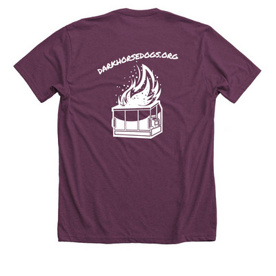 Dumpster Fire!, a Heather Maroon Premium Unisex Tee