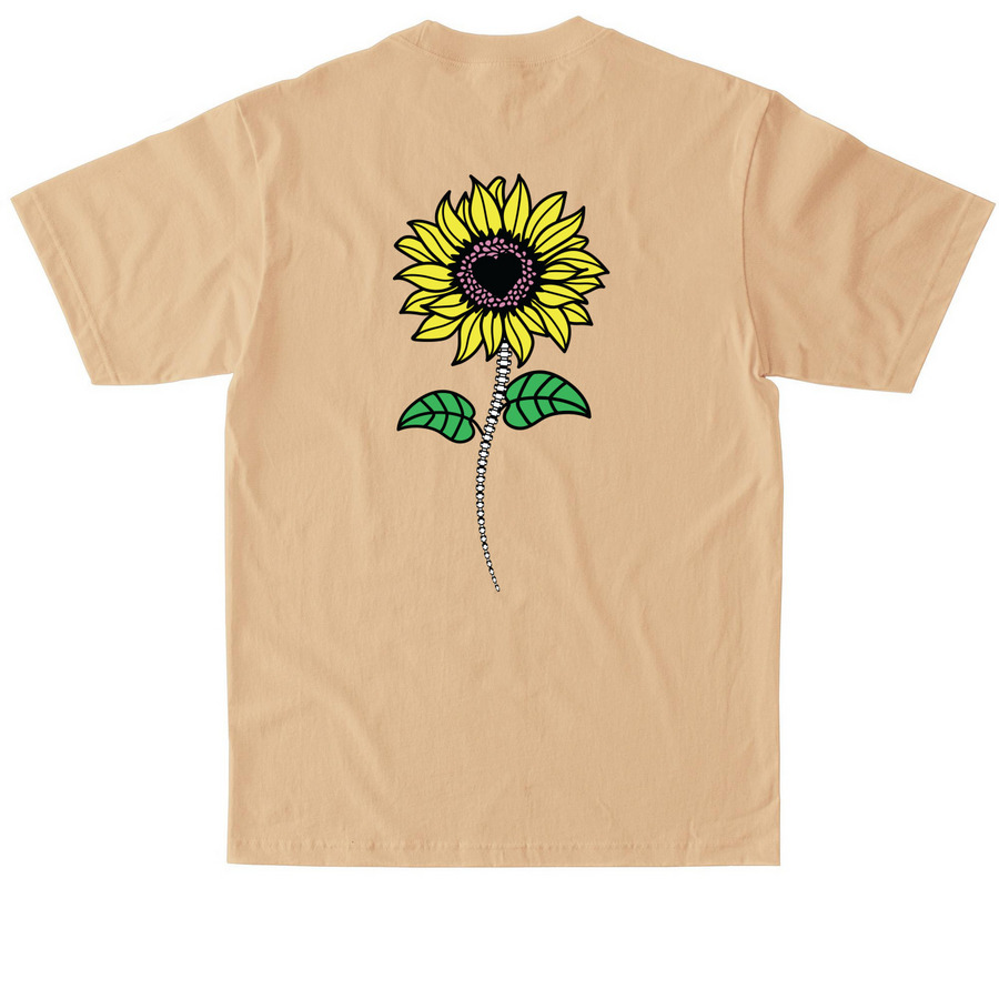 Spina Bifida - Blooming Beyond (Adult), a Khaki Max Heavyweight Tee (back-view)
