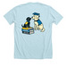 CC-CS Logo and FSD+Grad, a Heather Ice Blue Premium Unisex Tee (back-view)