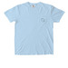 Black Logo Pocket Tee, a Chambray Comfort Colors Pocket Tee