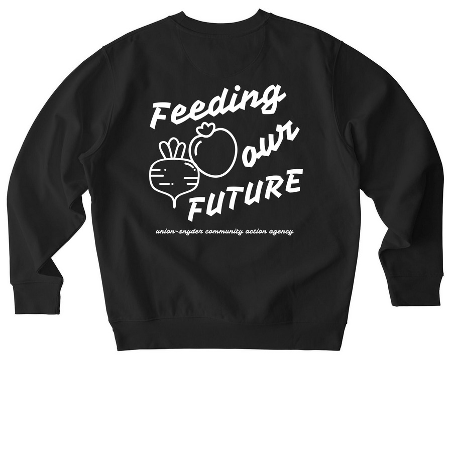 Feeding Our Future, a Black Stanley/Stella Unisex Changer 2.0 Crewneck Sweatshirt (back-view)