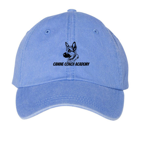 GSD CCA Hat, a Periwinkle Printed Pigment Dye Baseball Cap