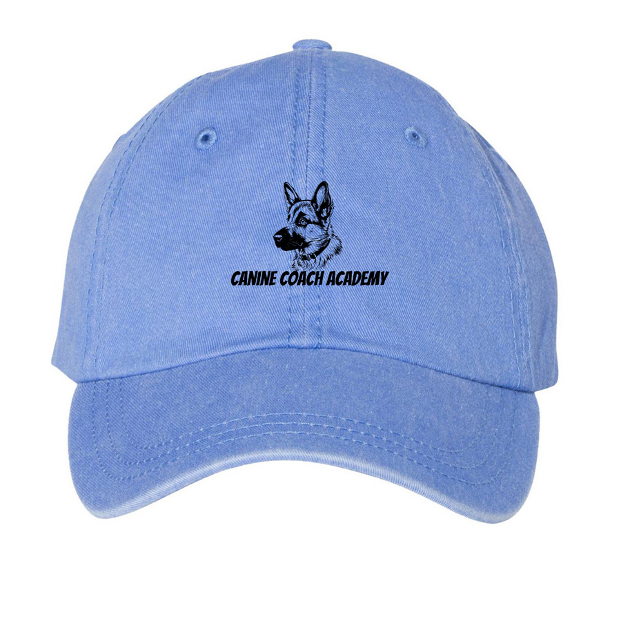 GSD CCA Hat, a Periwinkle Printed Pigment Dye Baseball Cap