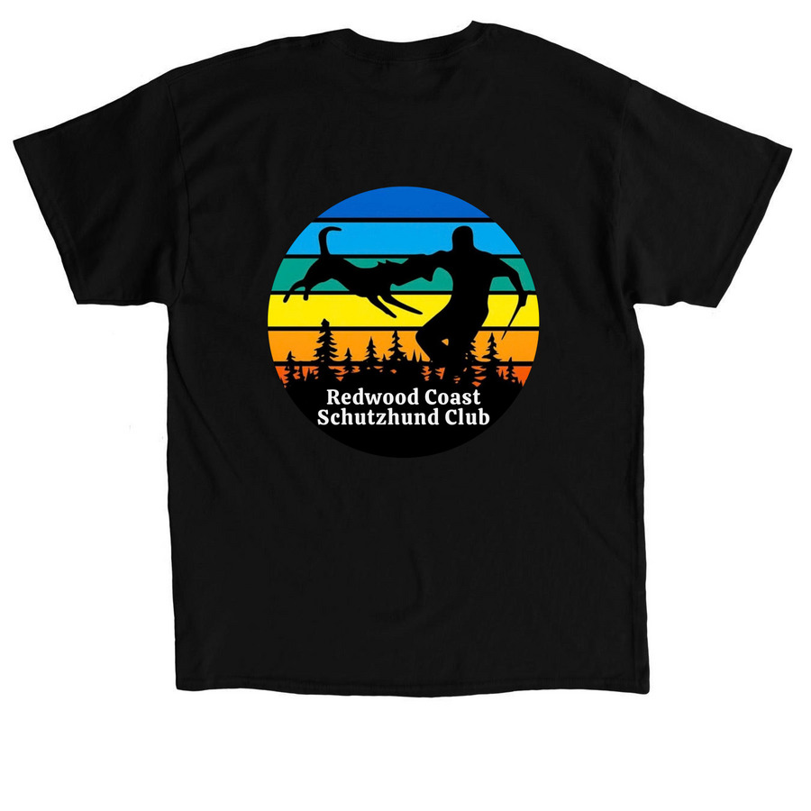RCSC Tees and Hoodies, a Black Classic Unisex Tee (back-view)