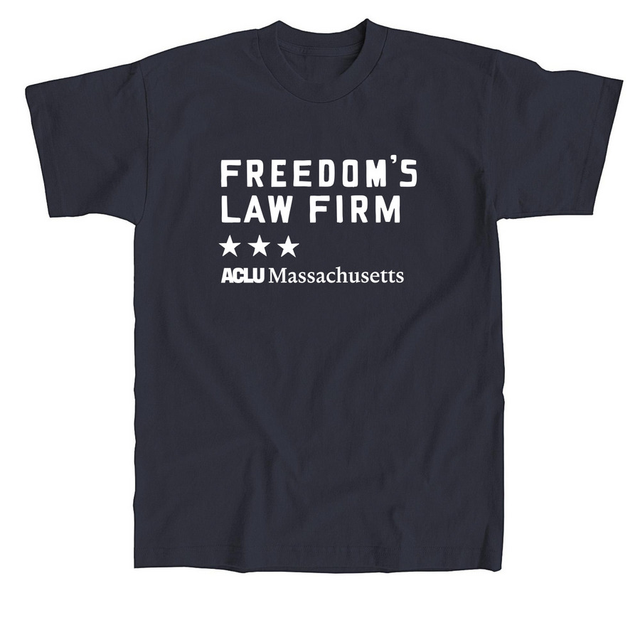 Freedom's Law Firm T-shirt, a Navy Union Made Unisex Tee