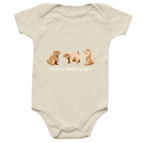 Prairie Pups Onesie, a Natural Infant Onesie