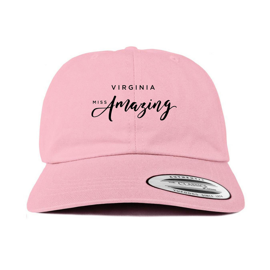 Miss Amazing Virginia Baseball Hat, a Pink Printed Classic Baseball Cap