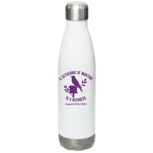 Richness Water Bottles, a White Stainless Steel Water Bottle