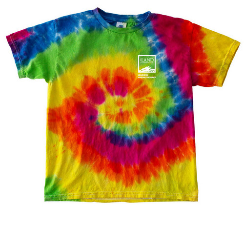 Learning Among the Oaks Tie Dye, a Moondance Youth Tie Dye Tee