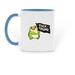 Stand up Stand out, a Light Blue Two-Tone Ceramic Mug (back-view)