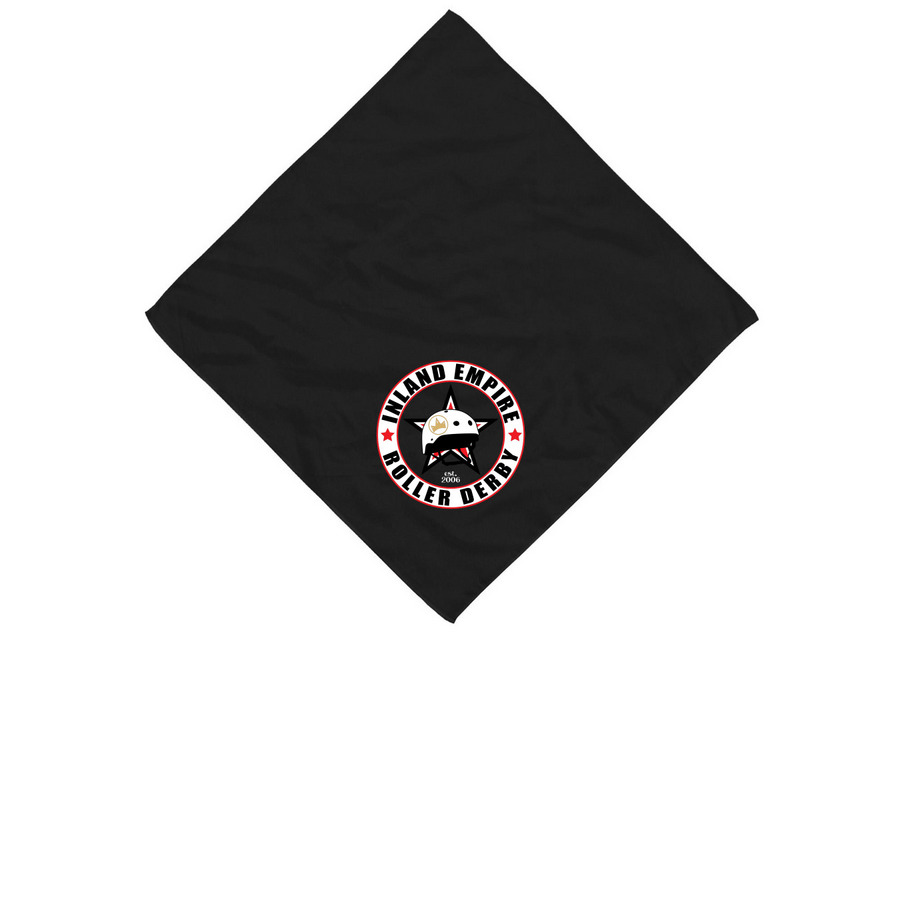IE Roller Derby Bandanas, a Black Cotton Bandana