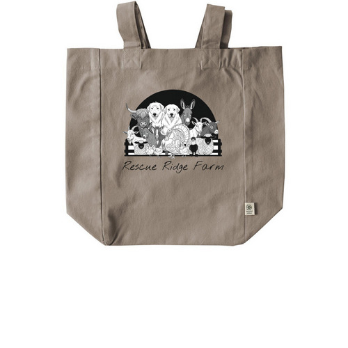 Rescue Ridge Farm Totes, a Pumice Recycled Cotton Tote Bag