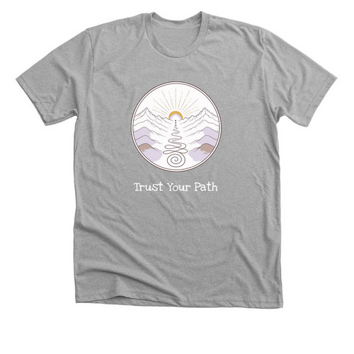 Trust Your Path, a Athletic Heather Premium Unisex Tee
