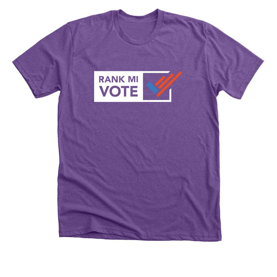 Standard Example Ballot, a Heather Team Purple Premium Unisex Tee