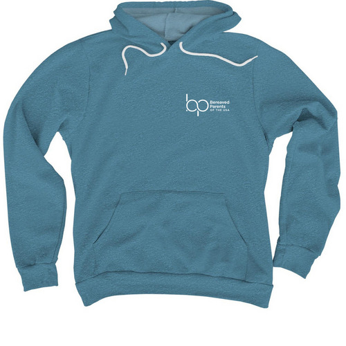 BPUSA White Logo Hoodies, a Heather Deep Teal Premium Pullover Hoodie