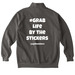 @GrabLifeByTheStickers, a Pepper Comfort Colors Quarter Zip Pullover (back-view)