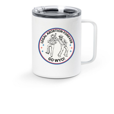 I'll drink to that!, a White Stainless Steel Travel Mug