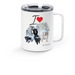 I LoVe SkUnKs, a White Stainless Steel Travel Mug