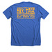 key West aged but not mature, a Heather True Royal Premium Unisex Tee (back-view)