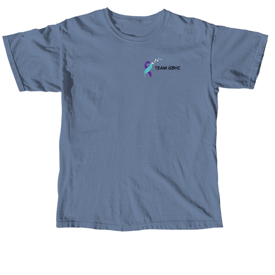 Team GBHC - Out of the Darkness Walk, a Blue Jean Comfort Colors Unisex Tee