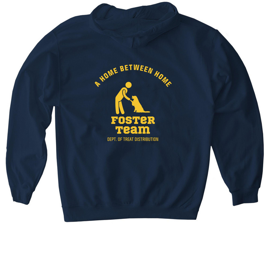 Foster Team, a Navy Gildan Softstyle Pullover Hoodie (back-view)