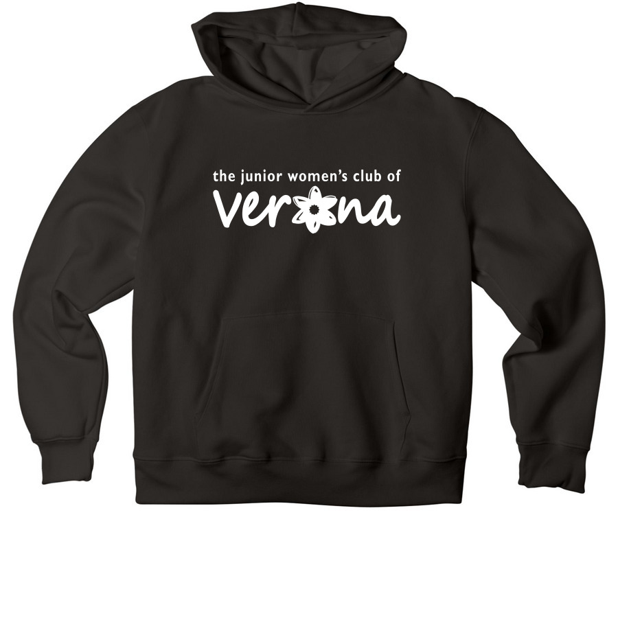 The Verona Juniors Classics Collection, a Black Premium Heavyweight Pullover Hoodie