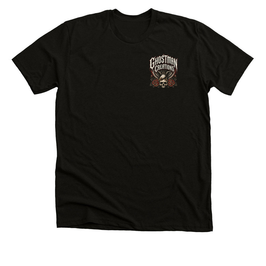 Ghostman Creations Tattoo, a Solid Black Blend Premium Unisex Tee