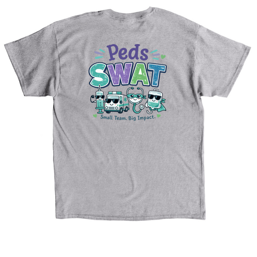 Peds SWAT Graphic, a Sport Grey Classic Unisex Tee (back-view)