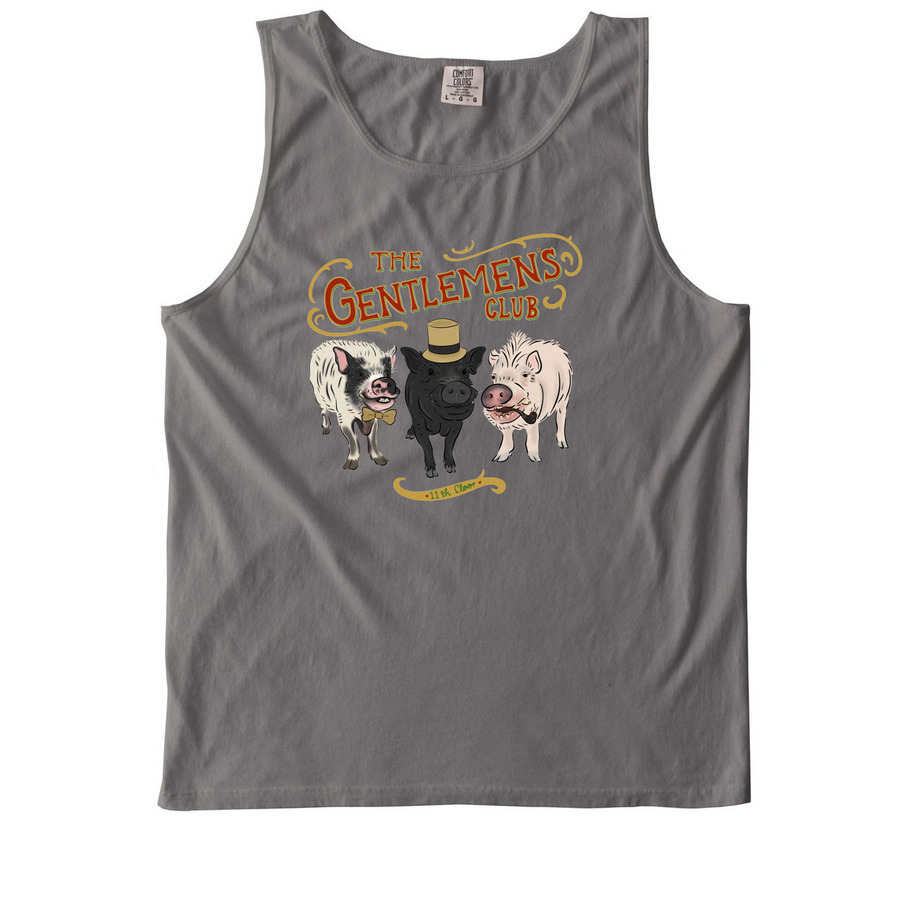The Gentlemen's Club&nbsp;, a Grey Comfort Colors Tank Top
