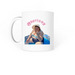 Fancy coffee, a White Coffee Mug (back-view)