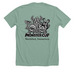 The Monster Cup, a Heather Dusty Blue Premium Unisex Tee (back-view)