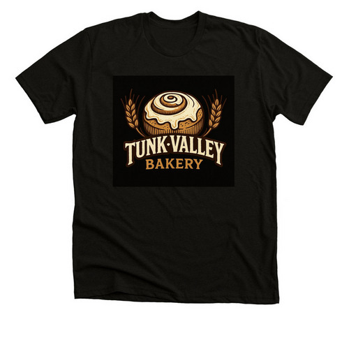 Classic Tunk Valley Bakery, a Solid Black Blend Premium Unisex Tee