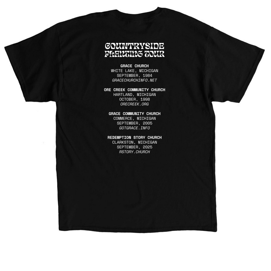 Countryside Collective Tour Tee, a Black Classic Unisex Tee (back-view)