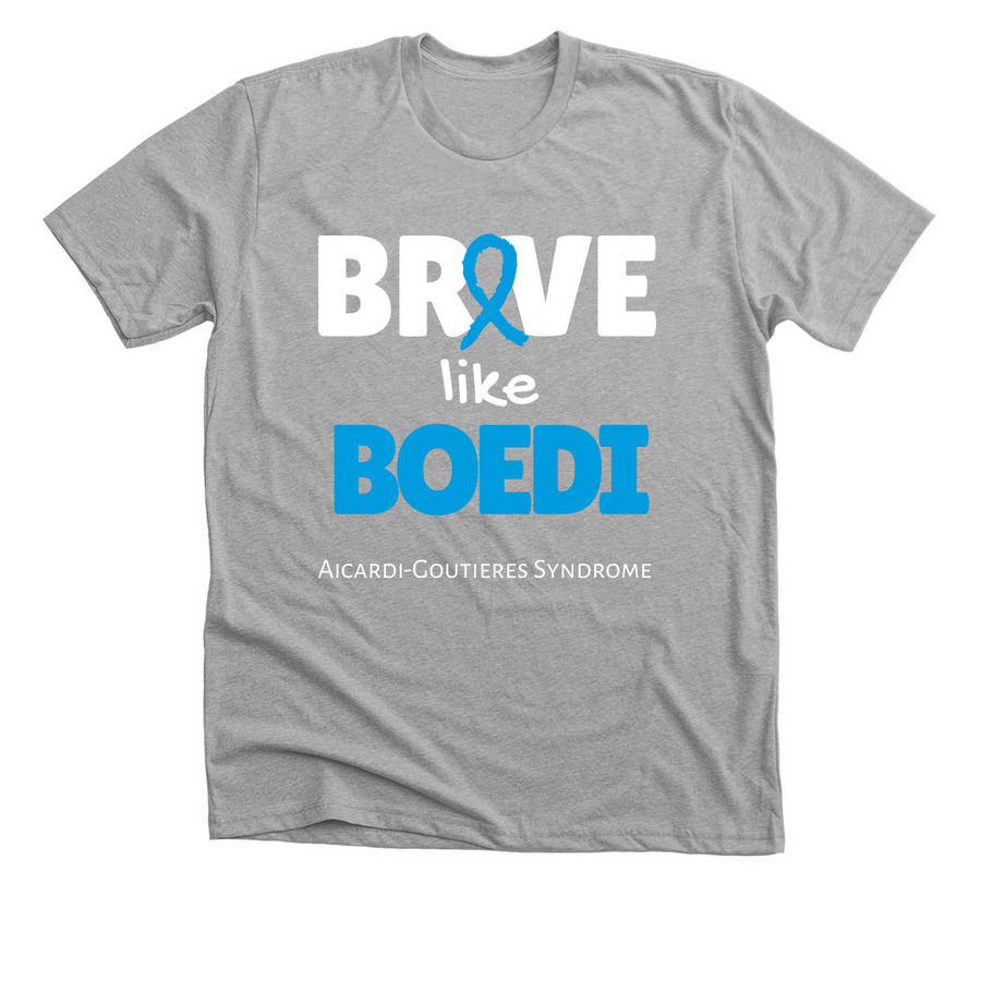 Brave like Boedi, a Athletic Heather Premium Unisex Tee