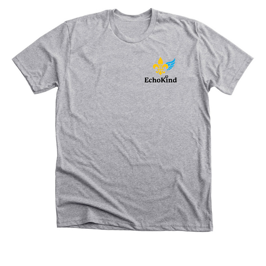 EchoKind (Gold/Blue/Black), a Athletic Heather Premium Unisex Tee
