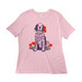 New Beginnings Bloom Here - Purple, a Pink Women?s Relaxed Cotton Tee