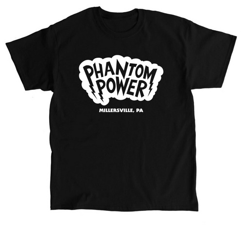 Phantom Power, Classic Logo - White, a Black Classic Unisex Tee