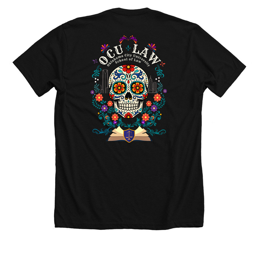 D?a De Los Muertos Shirts & Sweaters, a Solid Black Blend Premium Unisex Tee (back-view)